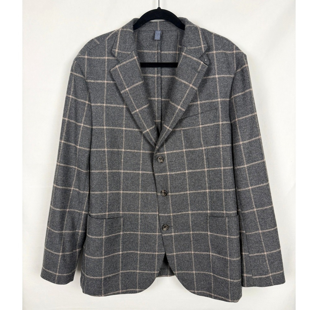 Daniel Cremieux XL Italian Wool Windowpane Unstructured Sport Coat Blazer